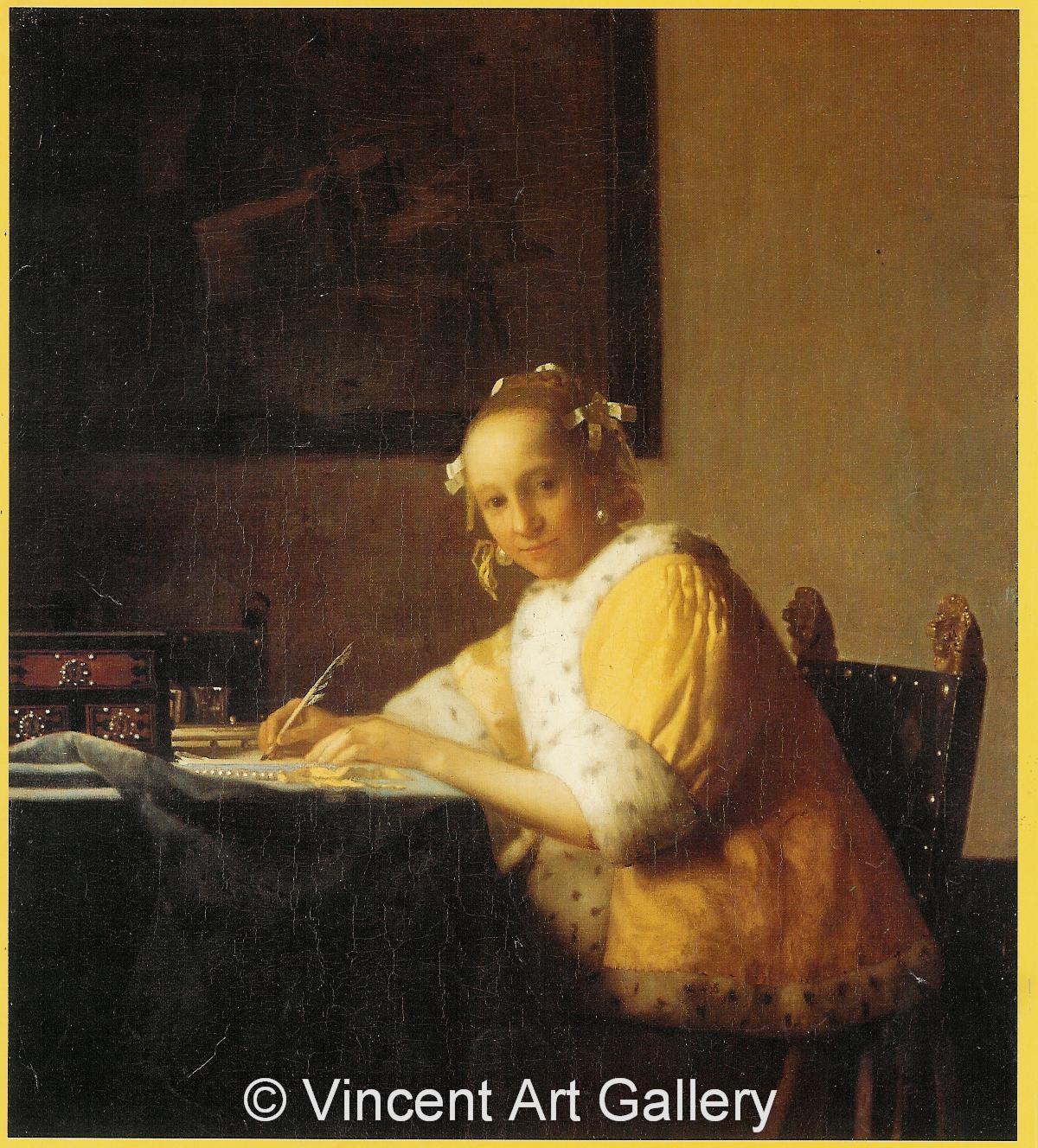 A1815, VERMEER, A Lady writing a Letter 001
